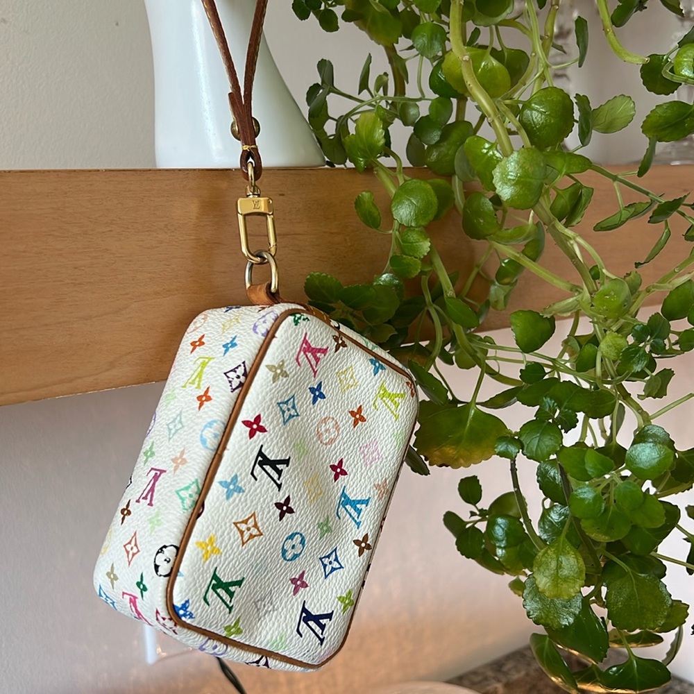 Louis Vuitton x Takashi Monogram Multicolor Wapity Pouch Wristlet